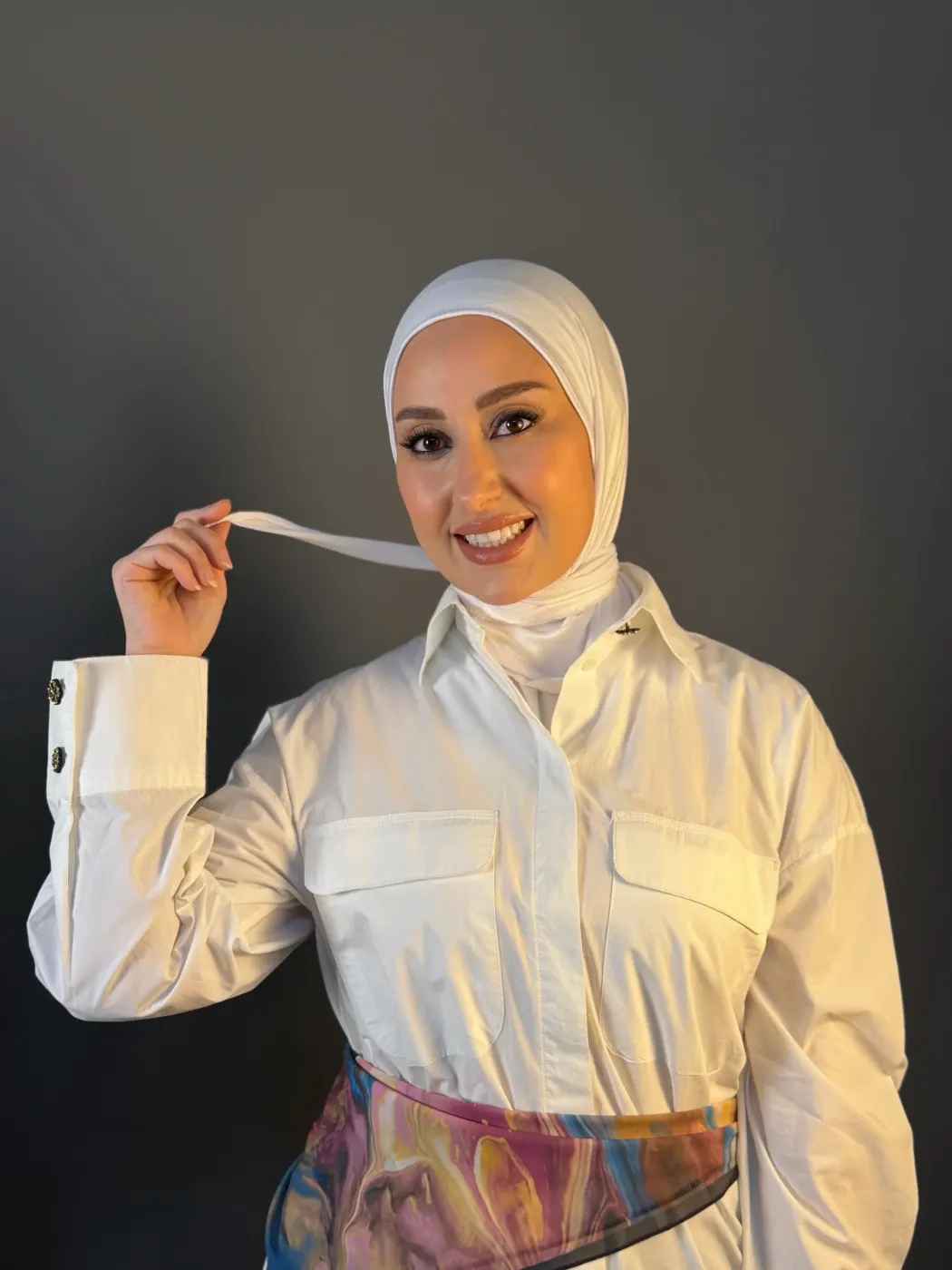 Triangular jersey hijab